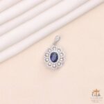 مدال نقره زنانه نگین دار میکرو کد 21945