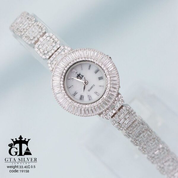 ساعت نقره GTA طرح امرالدکات کد 19158 - Image 3