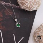 مدال نقره زنانه قلبی تک نگین میکرو کد 21939 - Image 3