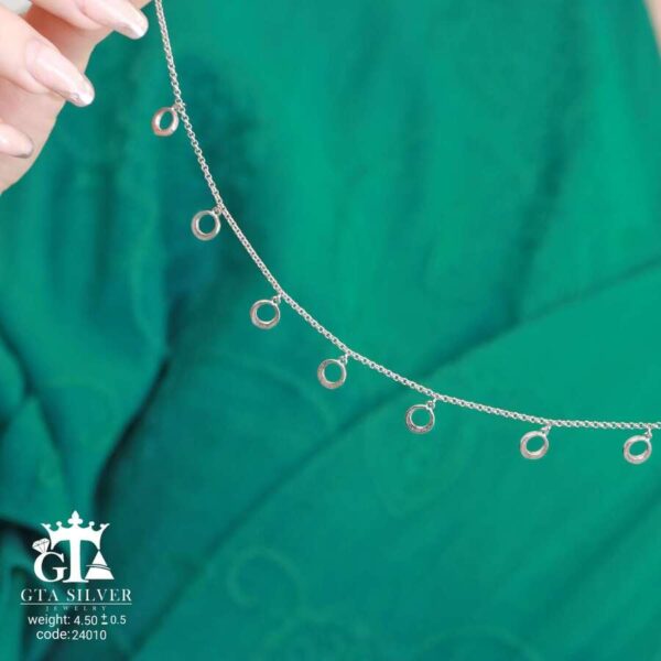 پابند نقره سوپرمیکرو آینه‌ای کد 25010 - تصویر 3