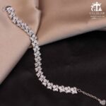 دستبند نقره زنانه نگین دار طرح فلاور کد 22172 - تصویر 3