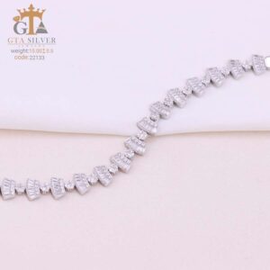 دستبند نقره میکرو کد 22133