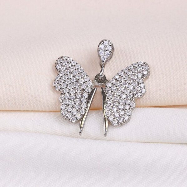 مدال نقره میکرو پروانه کد 21393 - Image 2