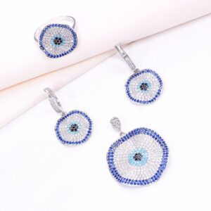 نیم ست نقره میکرو رنگی کد 16071