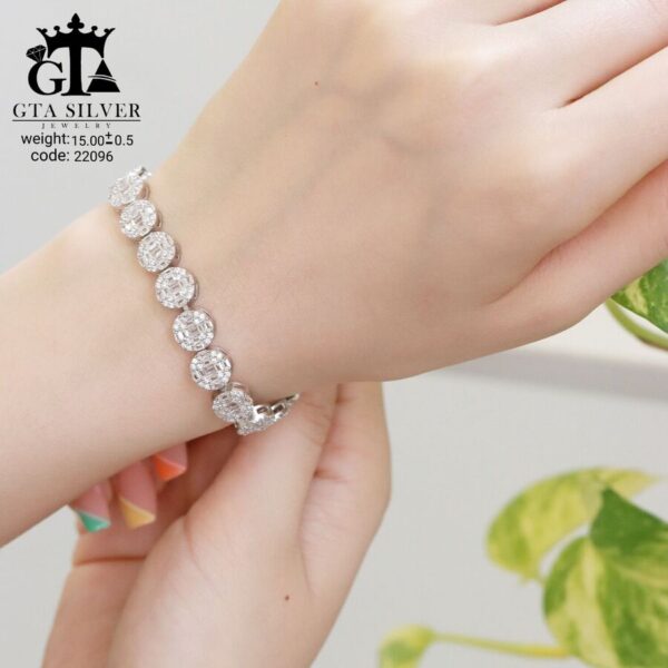 دستبند نقره میکرو کد 22096 - Image 2