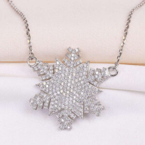 مدال نقره میکرو طرح دانه برف کد 21317