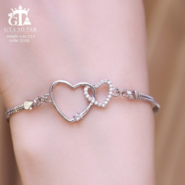 دستبند نقره میکرو کد 22155 - Image 2