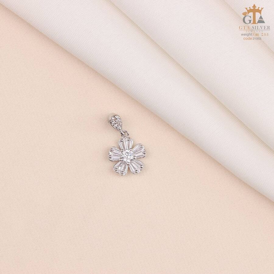 7ae96168-5ac3-4b7e-8419-c220817b8eb3.jpg مدال نقره زنانه فلاور میکرو کد 21953 - Image 1