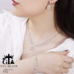 سرویس نقره میکرو زنجیری طرح امرالدکات کد 12113 - تصویر 2