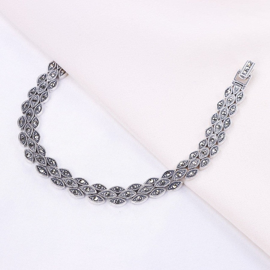 7ba6c8aa-81a3-478e-988b-96cfcef353ef.jpg دستبند نقره مارگازیت کد 37017 - Image 1