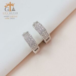 گوشواره نقره میخی میکرو کد 25033