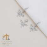 نیم ست نقره میکرو طرح سنجاقک کد 16426