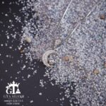 مدال نقره زنانه ماه و ستاره میکرو کد 21916 - Image 3