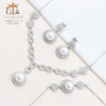 سرویس نقره میکرو زنجیری مروارید خور کد 12055