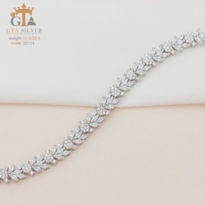 دستبند نقره میکرو کد 22119