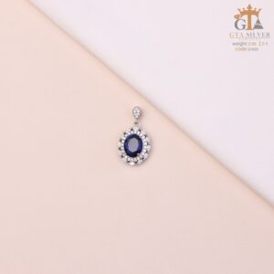 مدال نقره زنانه نگین دار میکرو کد 21923