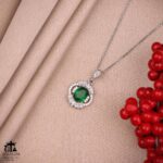 مدال نقره زنانه تک نگین میکرو کد 21955 - Image 3