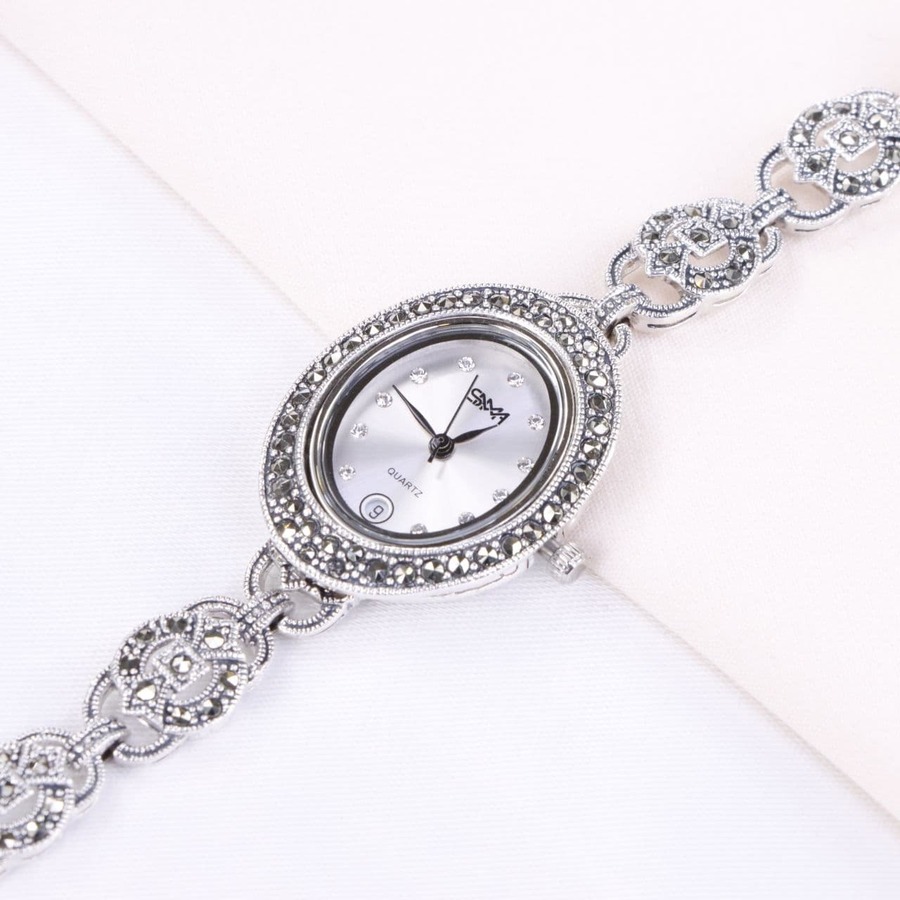 7f5cd620-4658-4bc4-b7e6-7fbb1683e163.jpg ساعت نقره سما کد 18050 - Image 1