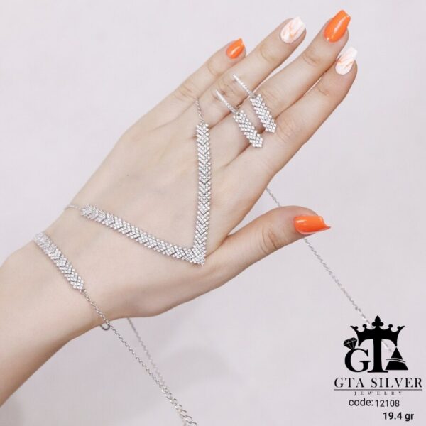 سرویس نقره میکرو زنجیری کد 12108 - Image 4