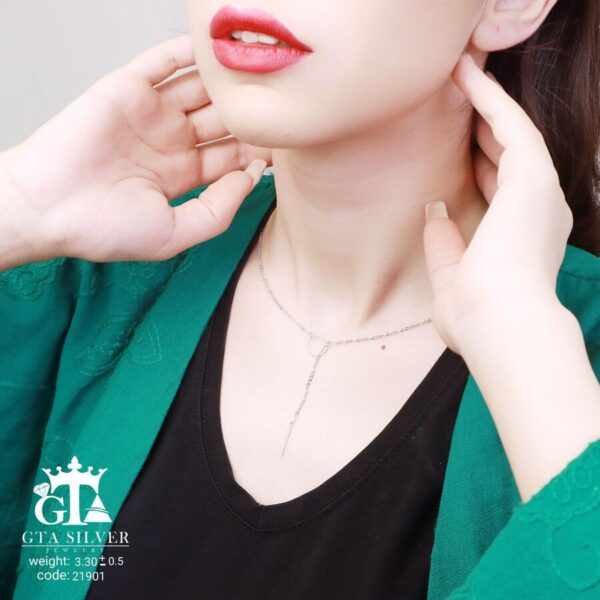 گردنبند نقره زنانه کد 21901 - Image 2