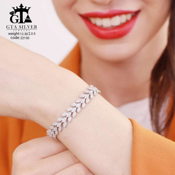 دستبند نقره میکرو کد 22130 - تصویر 2