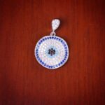 مدال نقره میکرو رنگی چشم نظر کد 21367 - Image 3