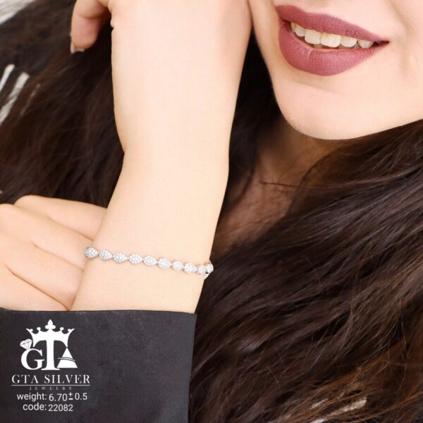 دستبند نقره میکرو کد 22082 - Image 2