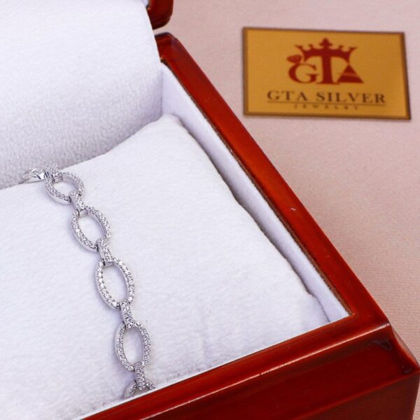 دستبند نقره میکرو کد 22020 - تصویر 2