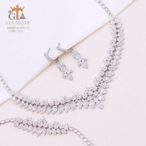 سرویس نقره نگین سبز مارسا کد 11211