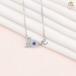 مدال نقره زنانه Love چشم نظر میکرو کد 21949