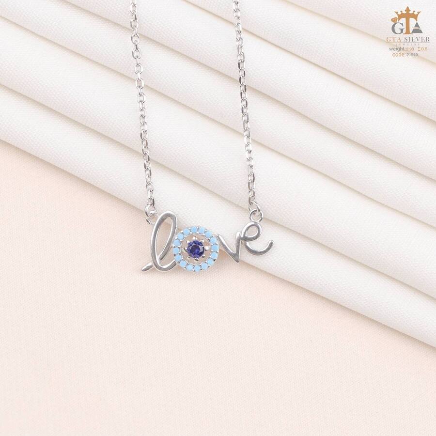 86b547f8-0638-4eba-bc34-997c516ae75c.jpg مدال نقره زنانه Love چشم نظر میکرو کد 21949 - Image 1