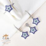 نیم ست نقره میکرو طرح چشم نظر کد 16605