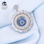 مدال نقره میکرو چشم نظر کد 21696 - Image 3