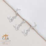 نیم ست نقره میکرو طرح پری دریایی کد 16625