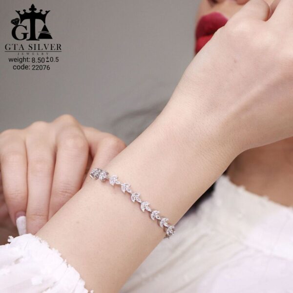 دستبند نقره میکرو کد 22076 - تصویر 2