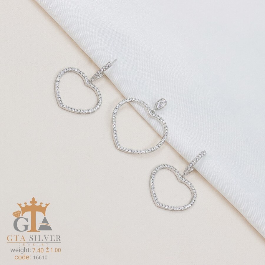 88de41a0-ae68-4c78-adf5-6e611f3d50f6.jpg نیم ست نقره میکرو طرح قلب کد 16610 - تصویر 1