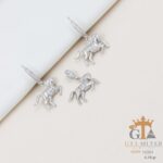 نیم ست نقره میکرو طرح اسب کد 16384