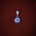 مدال نقره میکرو رنگی چشم نظر کد 21438 - تصویر 2