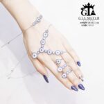 سرویس نقره میکرو زنجیری طرح چشم نظر کد 12107 - Image 4