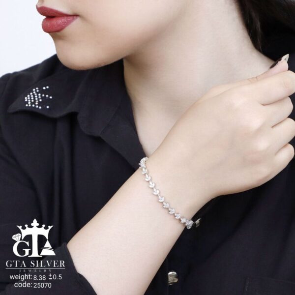 دستبند نقره میکرو کد 22070 - تصویر 2