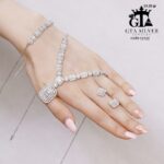 سرویس نقره طرح امرالدکات میکرو زنجیری کد 12132 - Image 4