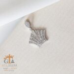 مدال نقره میکرو طرح تاج کد 21873