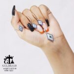 نیم ست نقره میکرو طرح چشم نظر کد 16604 - Image 4