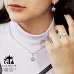 نیم ست نقره میکرو طرح چشم نظر کد 16605 - تصویر 2