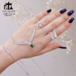 سرویس نقره نگین سبز مدل زنجیری سوپر میکرو کد 39007 - تصویر 3