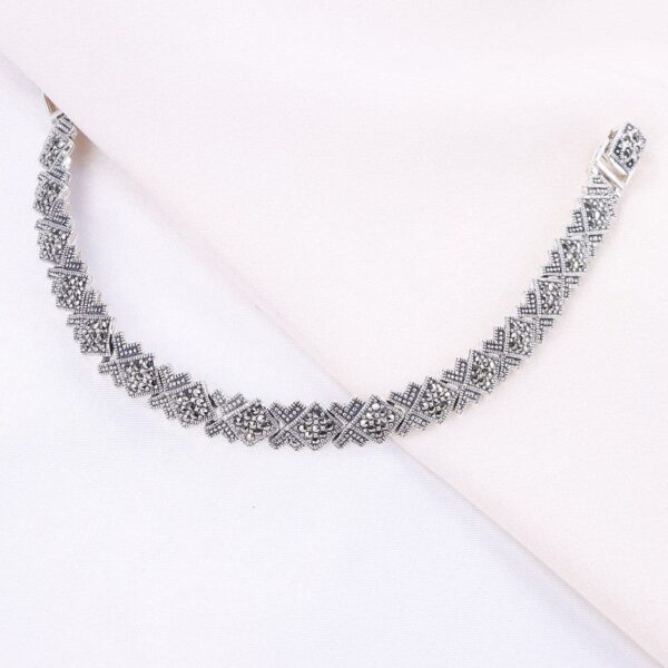 دستبند نقره مارگازیت کد 37015 - تصویر 2