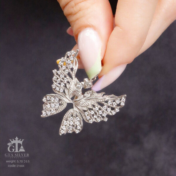 مدال نقره میکرو طرح عشق کد 21684 - Image 2