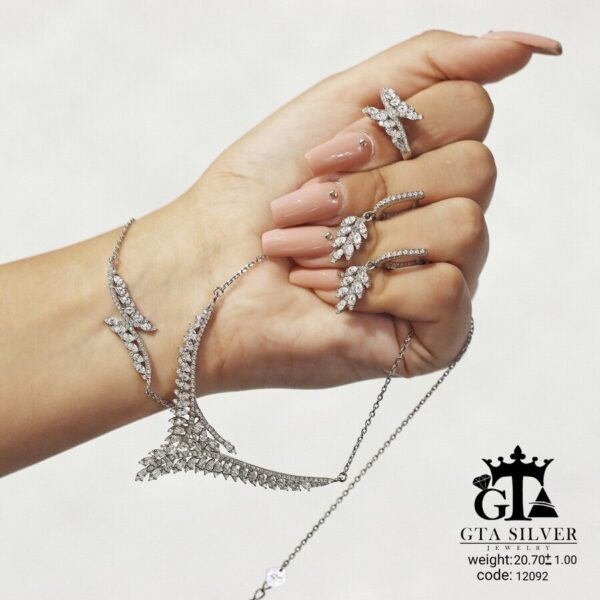 سرویس نقره میکرو زنجیری کد 12092 - تصویر 4