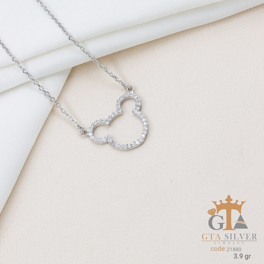 91218c4b-6f8b-4e69-b3da-129a8eb7ab95.jpg گردنبند نقره زنانه میکرو طرح میکی موس کد 21880 - Image 1