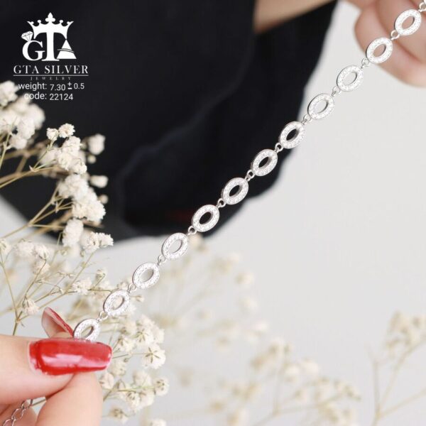 دستبند نقره میکرو کد 22124 - Image 3